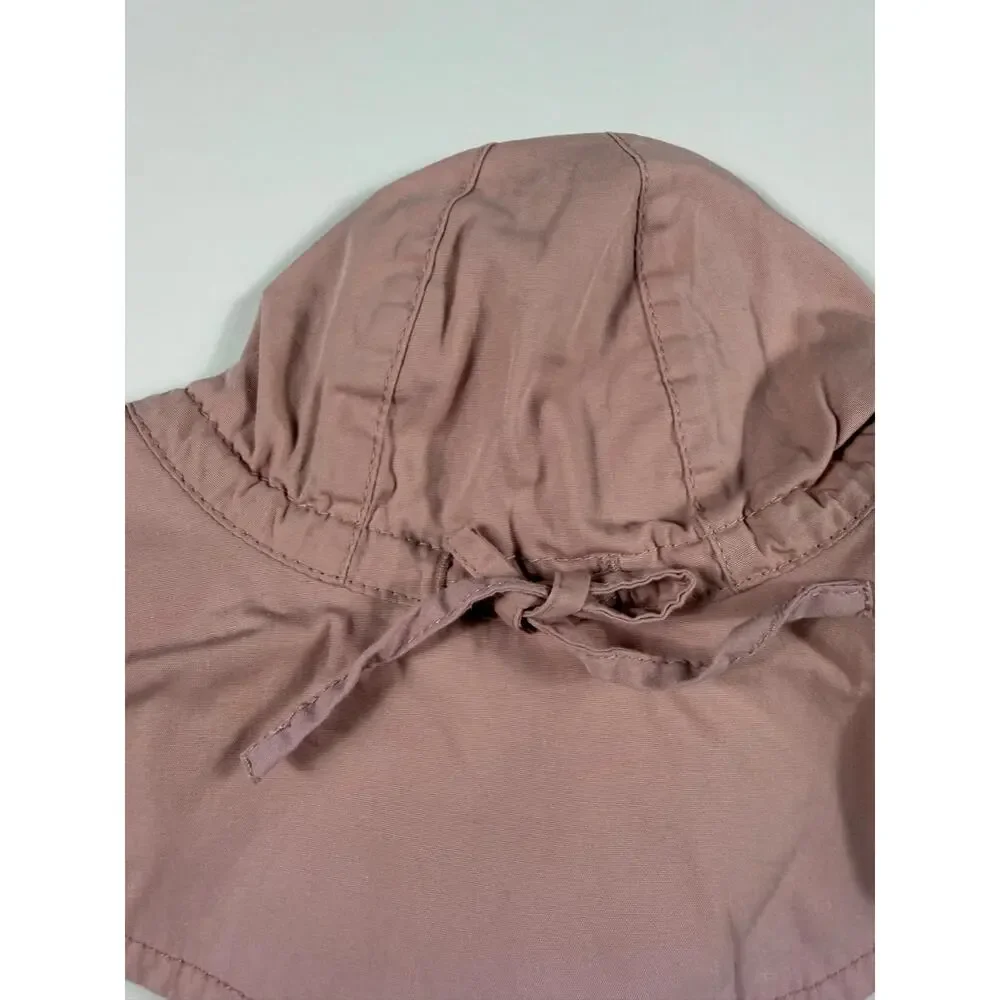 Polarn O. Pyret Dusty Rose Cotton Sun Hat 4–9 Months Chin Strap